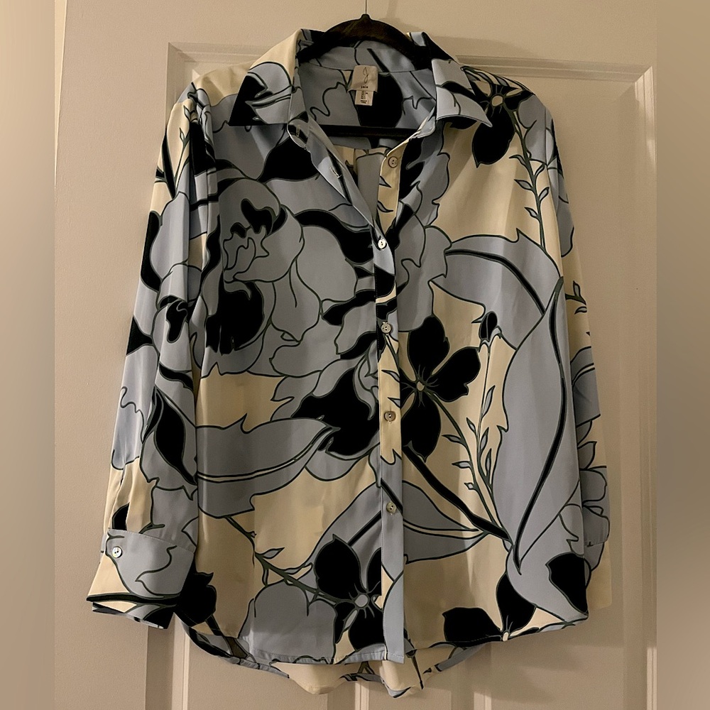 New silky button down!